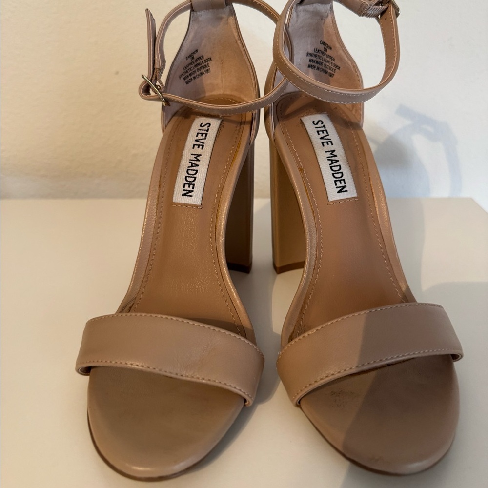 Steve Madden Nude Ankle Strap Heels